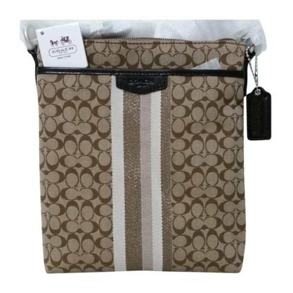 Coach Handbags - NWT  Coach Swingpack Authentic Stripe Twill